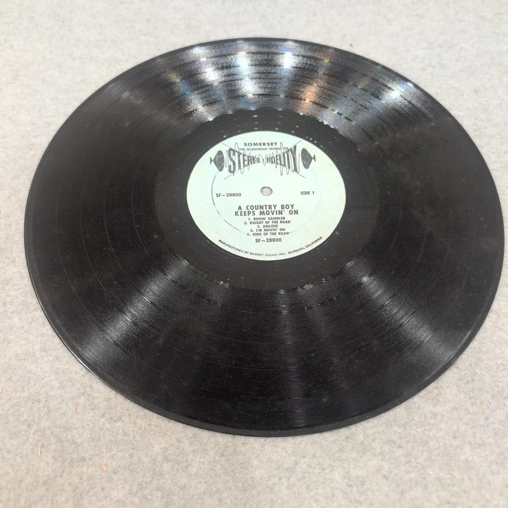 Bobby Bond Earl Cupit A Country Boy Keeps Movin' On Vinyl LP Somerset SF-28800 - Picture 3 of 4